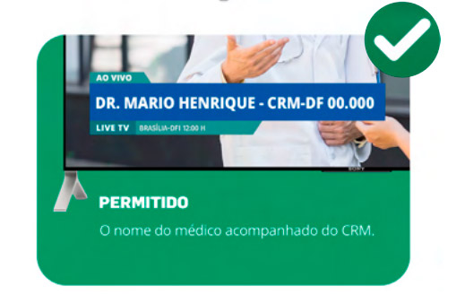 Exemplo permitido de participação do médico em entrevistas